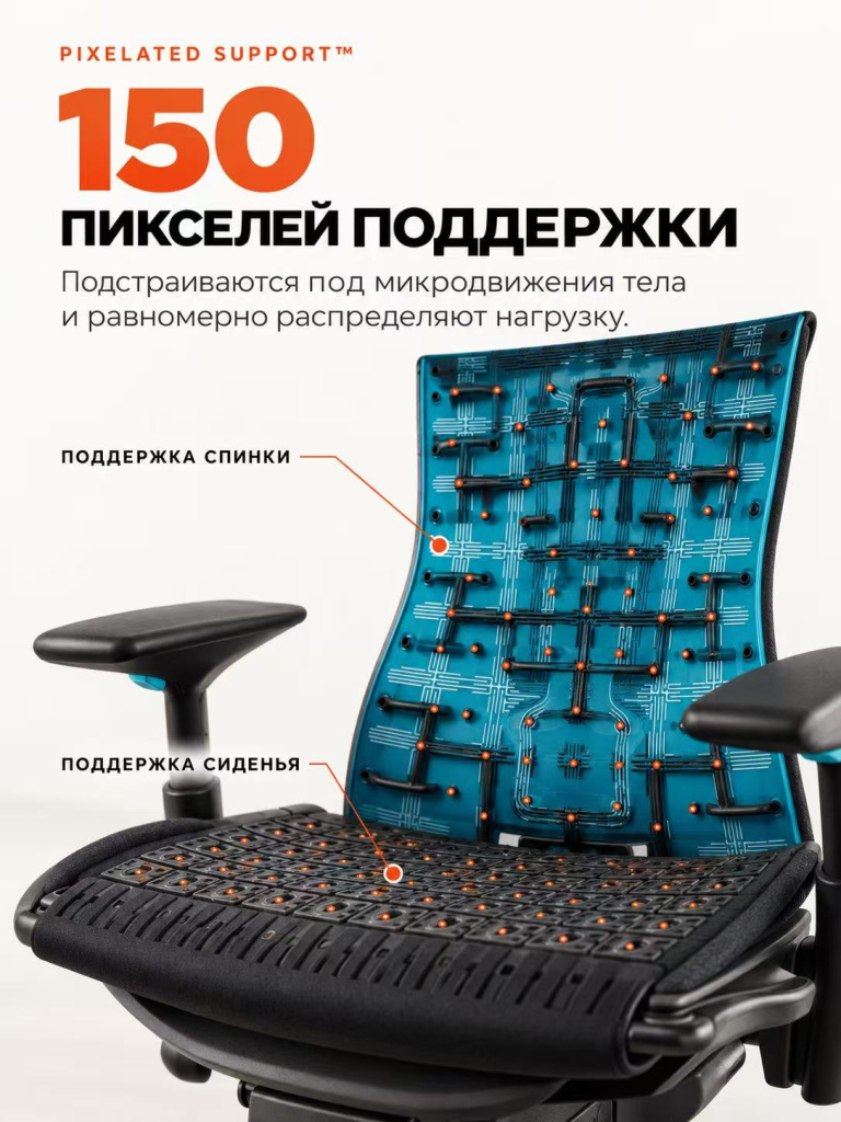 Pixelated Support Herman Miller Embody Gaming