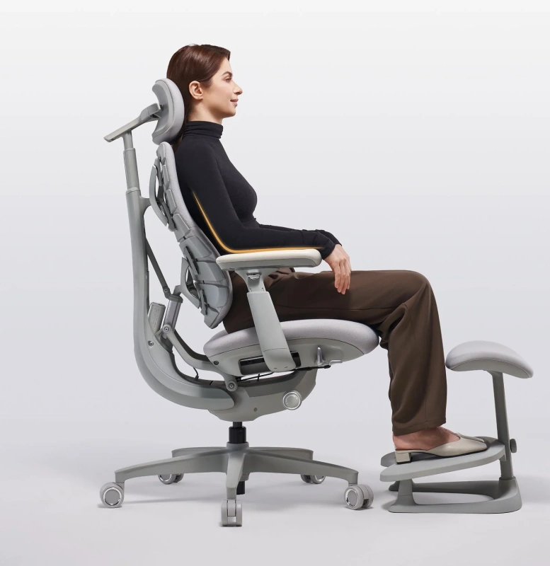 Кресло LiberNovo Omni Dynamic OC1 Space Grey, 48 см, глобальная версия, с подставкой под ноги