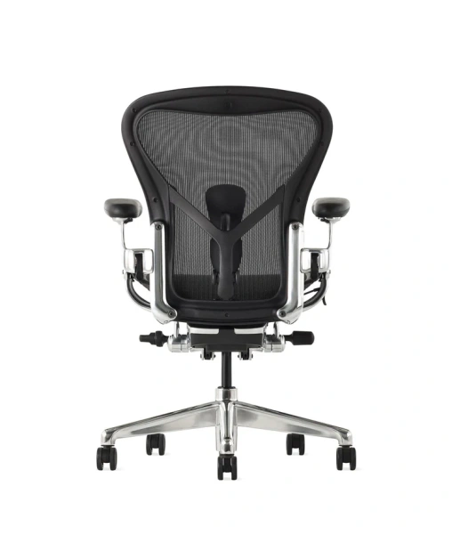 Кресло Herman Miller Aeron Black Onyx / Polished Aluminum, размер B