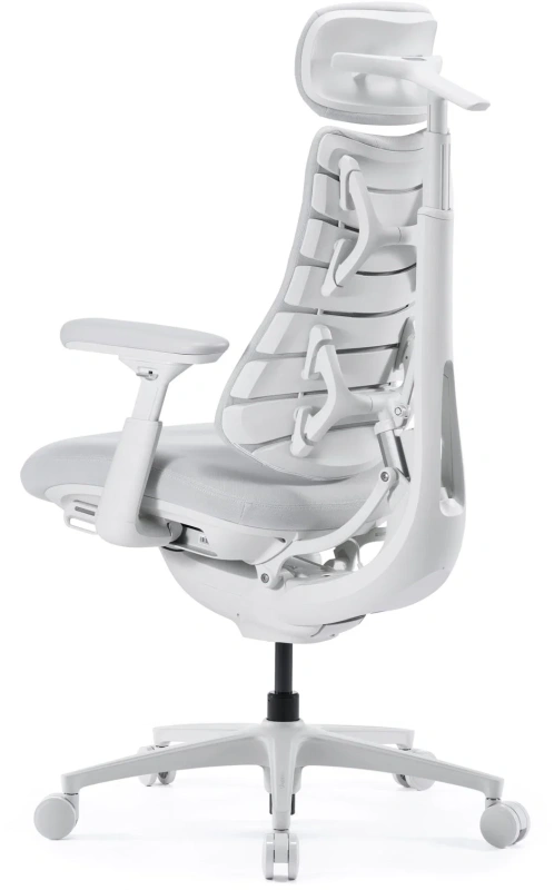 Кресло LiberNovo OC1 PRO Glacier White, 45 см, глобальная версия, с подставкой под ноги
